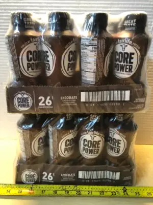 2 packages 12 bottles each core power chocolate protein shake exp:6/27/26