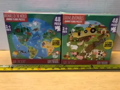 2 boxes jumbo floor puzzles