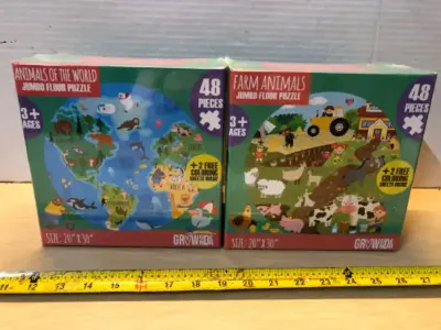 2 boxes jumbo floor puzzles