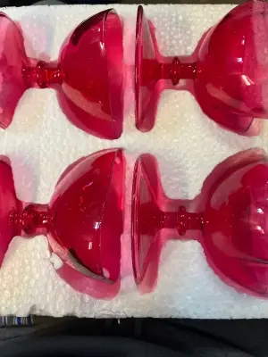 4ct pink wine glasses