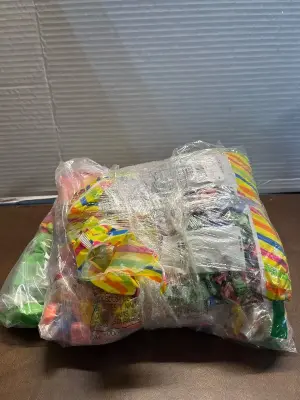 bundle of various candies