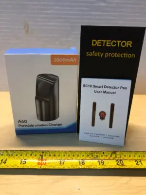 A60 portable wireless charger, SC18 smart detector pen
