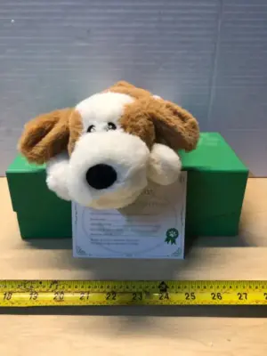 My little buddy weighed plush puppy