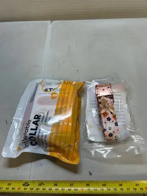 size small inflatable dog collar, halloween collar