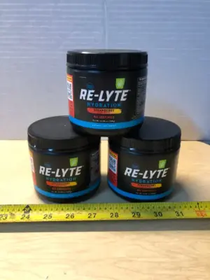 3 tubs Re-Lyte hydration dietary supplement exp:7/30