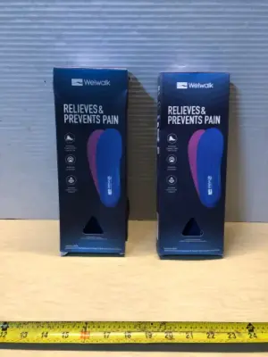 Welwalk insoles 2 boxes size men’s 7-7.5 women 9-9.5 and box size men 8-8.5 women 10-10.5
