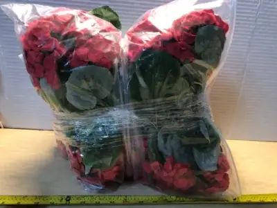 Lot of artificial flowers