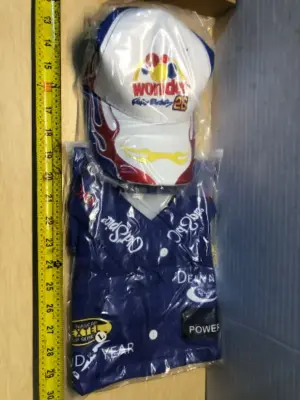 Size large shirt and wonder bread hat