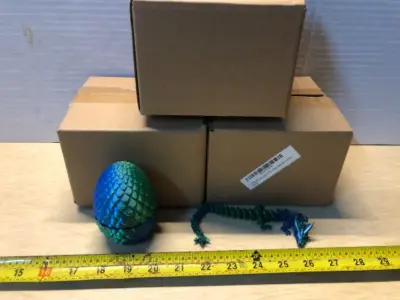 3 boxes 3D printed dragon and eggs 4 each box