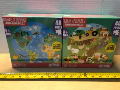 2 boxes jumbo floor puzzles
