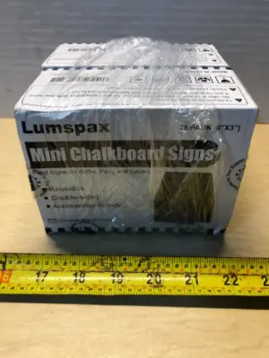 2 boxes 28pack each mini chalkboard signs 4x3