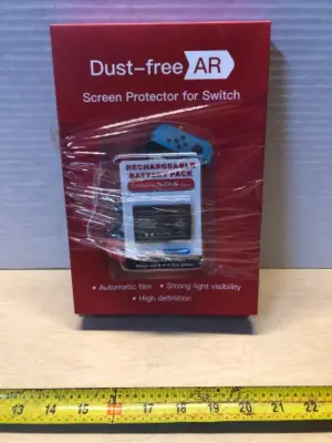 2 boxes dust free screen protector for switch , rechargeable battery pack compatible N-D-S lite