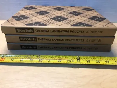 3 boxes scotch thermal laminating pouches letter size