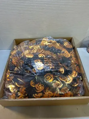 6 foot pre-lit Halloween tinsel tree with 50 LED lights