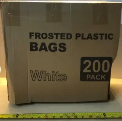 Frosted plastic bags 200 pack