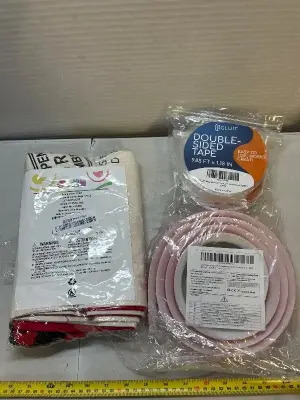 shower threshold water dam, two rolls of double-sided tape, santa sack