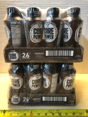 2 packs 12 bottles each core power chocolate protein shake exp:6/26/27