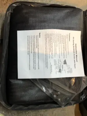 RV awning sunshade screen with zipper