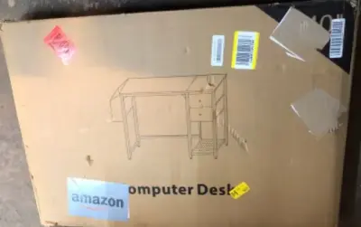 40” white computer desk