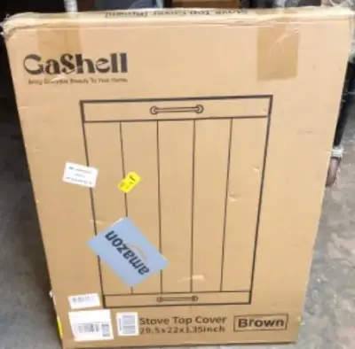 Brown stove top cover