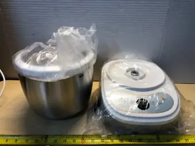 Dough mixer powers on