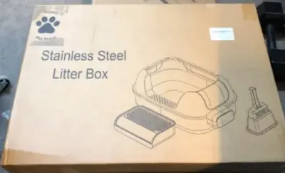Stainless steel litter box
