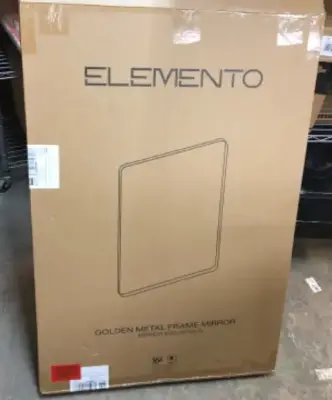 Golden metal frame mirror 24x36