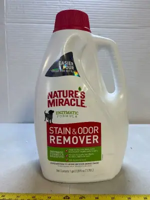 1 gallon natures, miracle stain, and odor remover