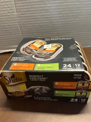 12 twin packs sheba cat food exp09/27