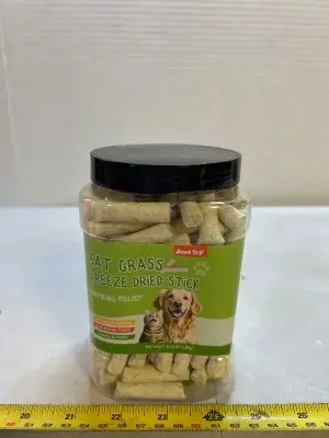 cat grass freeze dried sticks hairball relief