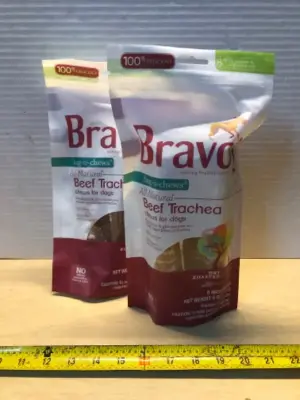 2 bags 6oz 8inch chews beef trachea chews for dogs exp:5/23/26