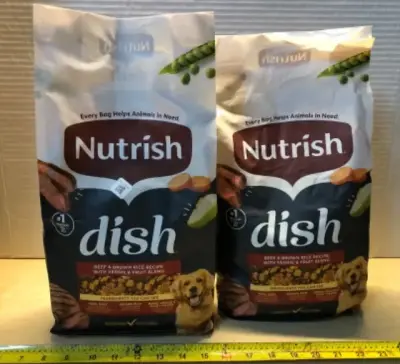 2 bags 3.75lb nutrish dog food exp:5/24/26