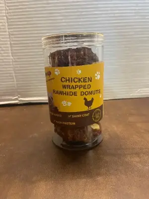 chicken wrapped rawhide donuts 12.5oz exp04/27