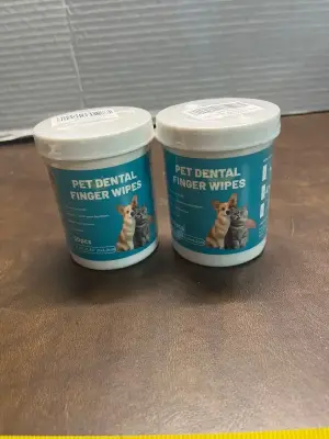 2ct pet dental finger wipes exp 07/27