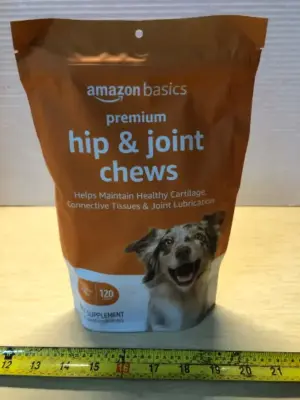 23.28oz Amazon basic hip and joint chews for dogs exp:5/31/26