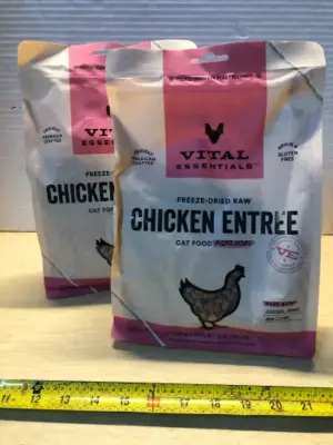 2 bags 12oz each freeze dried cat food exp:12/21/25