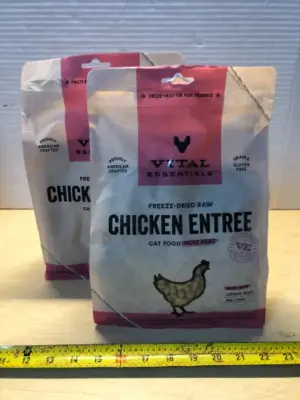 2 bags 12oz each freeze dried cat food exp:12/21/25