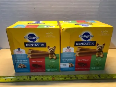 2 boxes pedigree dentastix dog treats exp:6/26