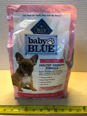 4lbs small breed baby blue dog food exp:5/12/26