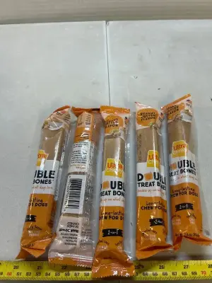 5 peanut butter, flavored double treat bones