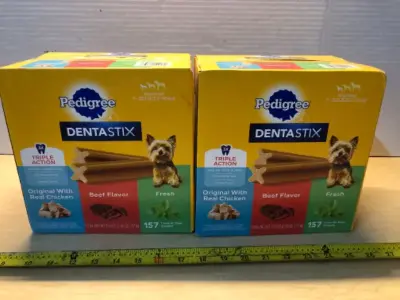 2 boxes pedigree dentastix dog treats exp:6/26