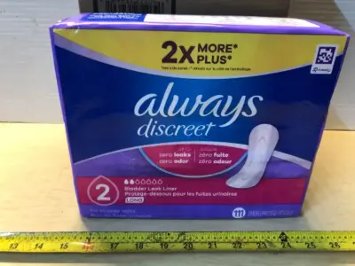 2 packs always discreet liners 111 each level 2