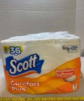 12 pack of Scott comfort plus toilet paper