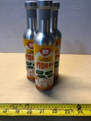 3 bottles 8oz each wild Icelandic fish oil for pets exp:9/1/26