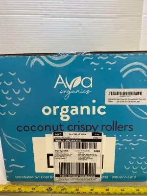 8 packs organic coconut crispy rollers