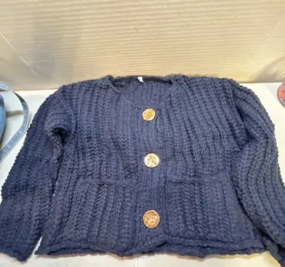 cardigan with big buttons, medium