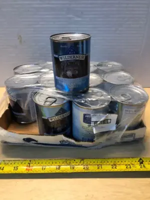 12 cans blue wilderness dog food exp:1/19/28