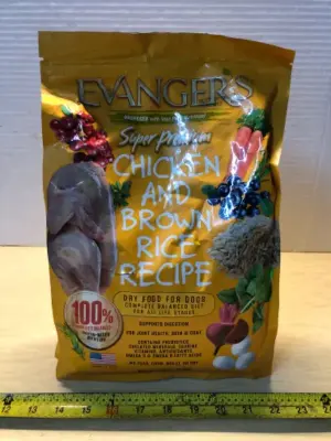 4.4lb evangers complete diet dog food exp:6/21/26 (bag has hole)