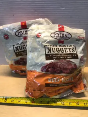 4 bags 14oz each freeze dried nuggets for dogs exp:5/15/26
