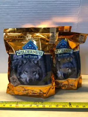 3 bags 24oz blue wilderness dog treats exp:4/20/26